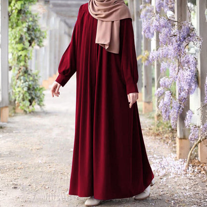 Abaya Front Open Crinkle Georgette Abaya Maxi Style
